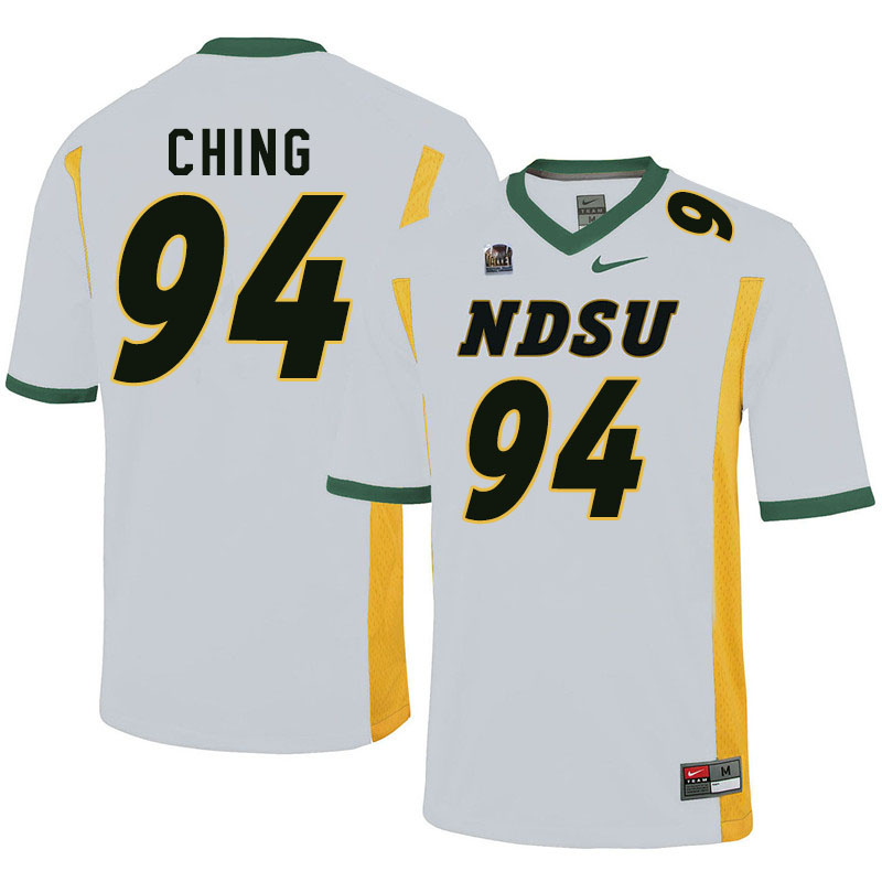 Men #94 Costner Ching North Dakota State Bison College Football Jerseys Sale-White